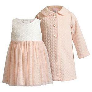 Baby Girl Young Land Knit Dress with Coat 2-Pc. Set